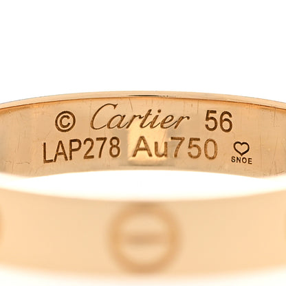 Cartier 18K Yellow Gold 3.5mm LOVE Wedding Band Ring 56 7.5 4 of 6