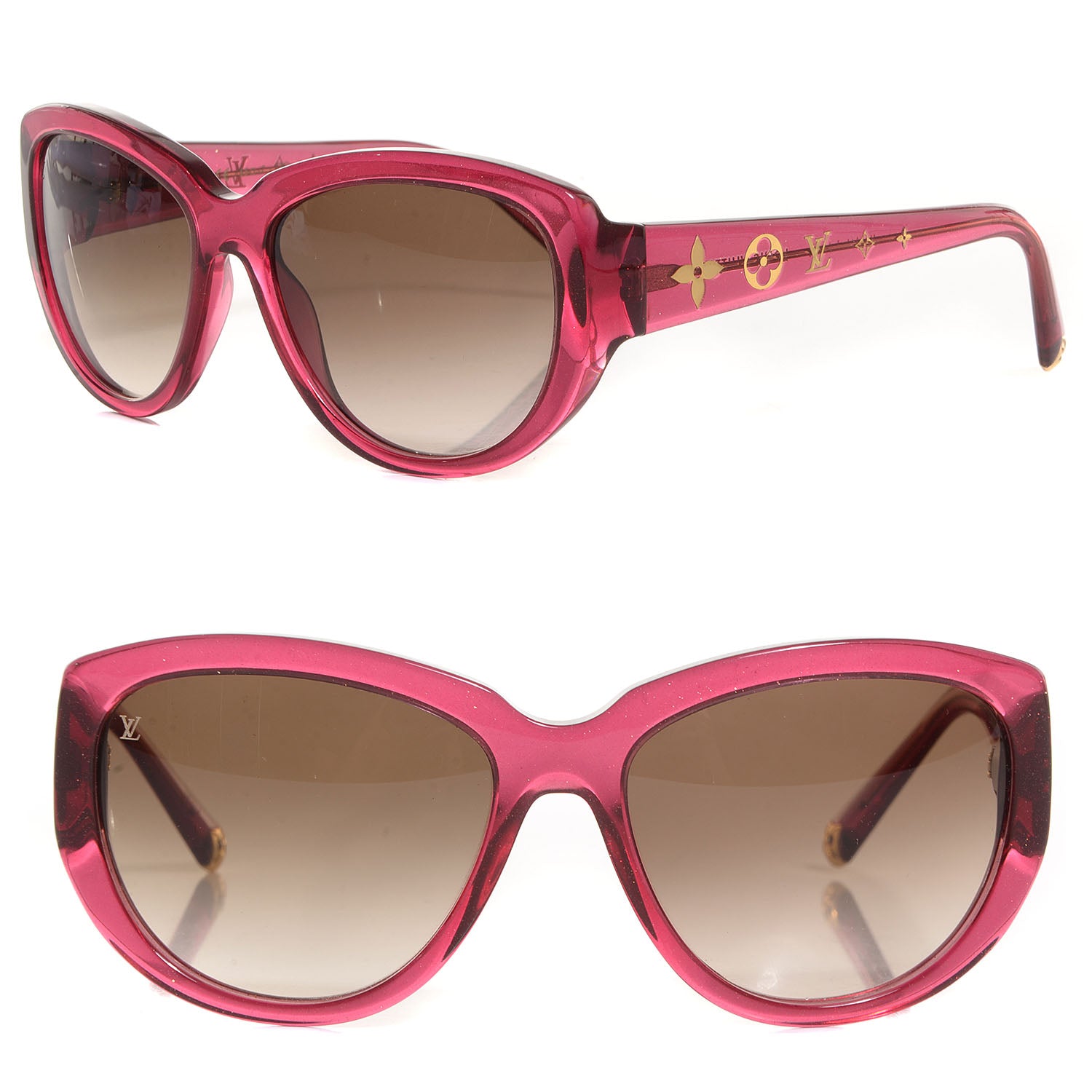 Louis Vuitton Obsession Cat Eye Glitter Sunglasses Z0626W Fuschia 1 of 4