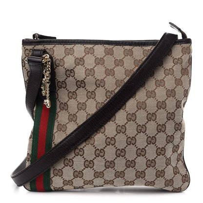 Gucci Monogram Web Jolicoeur Charms Messenger Dark Brown 1 of 10