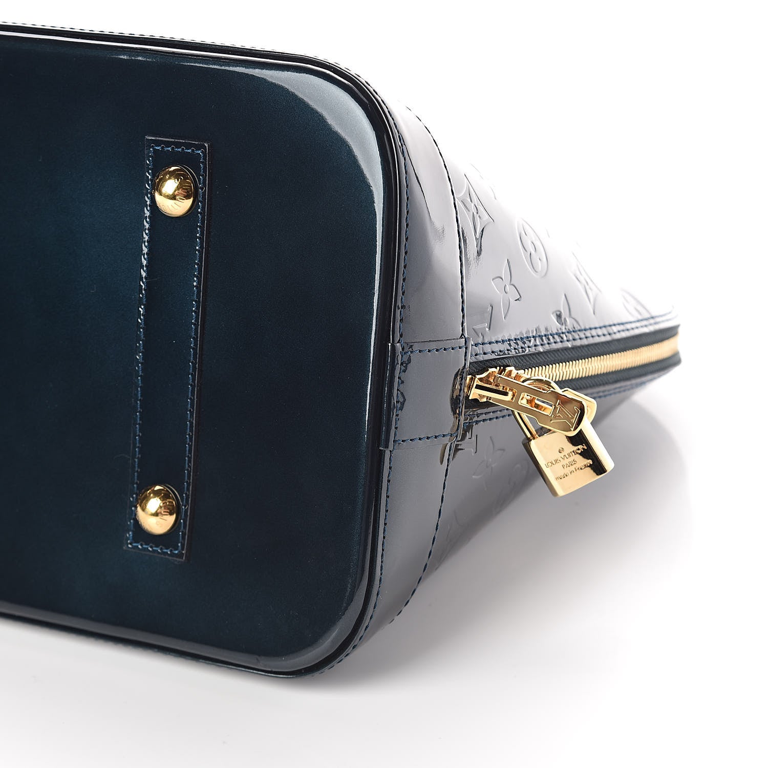 Louis Vuitton Vernis Alma MM Blue Nuit 8 of 8