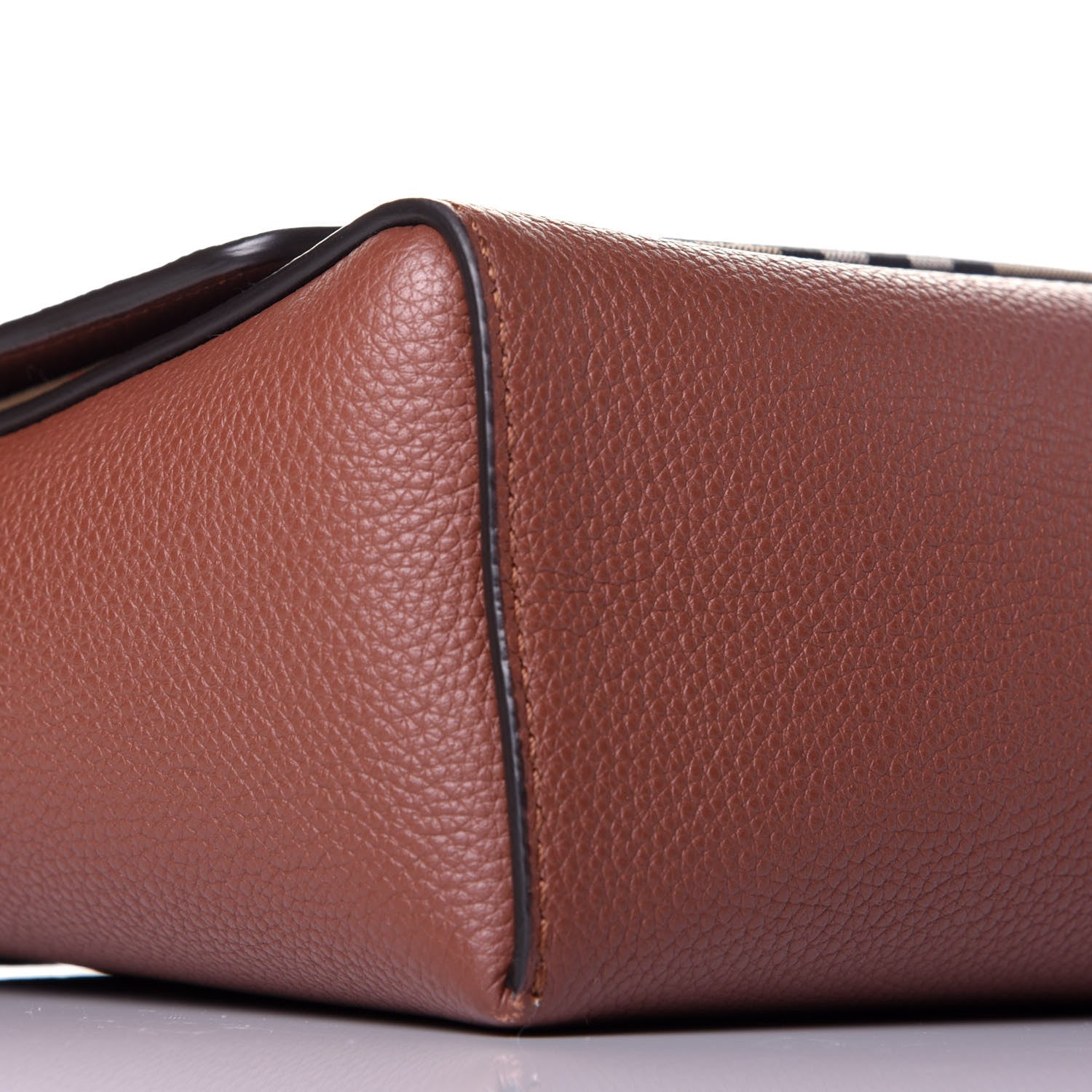 Burberry Calfskin Vintage Check Note Crossbody Bag Tan 7 of 8