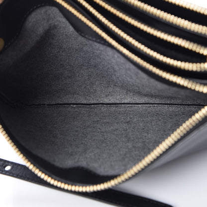 Celine Lambskin Large Trio Crossbody Bag Black 7 of 9