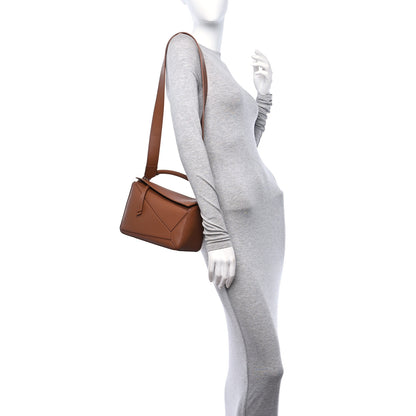 Loewe Satin Calfskin Small Puzzle Bag Pecan 2 of 9