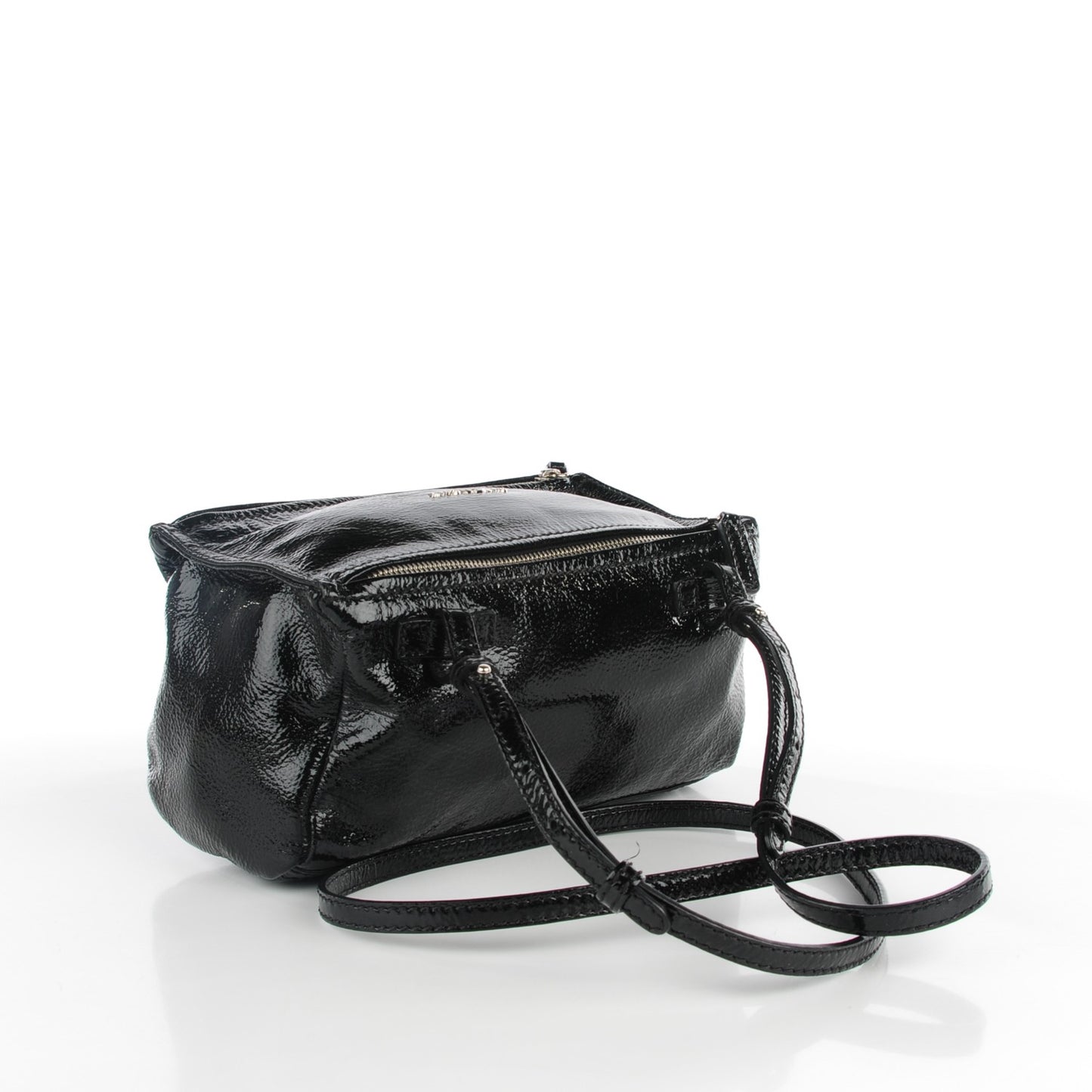 Crinkled Patent Goatskin Mini Pandora Black