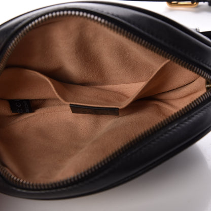 Gucci Calfskin Matelasse GG Marmont Belt Bag 85 34 Black 5 of 10