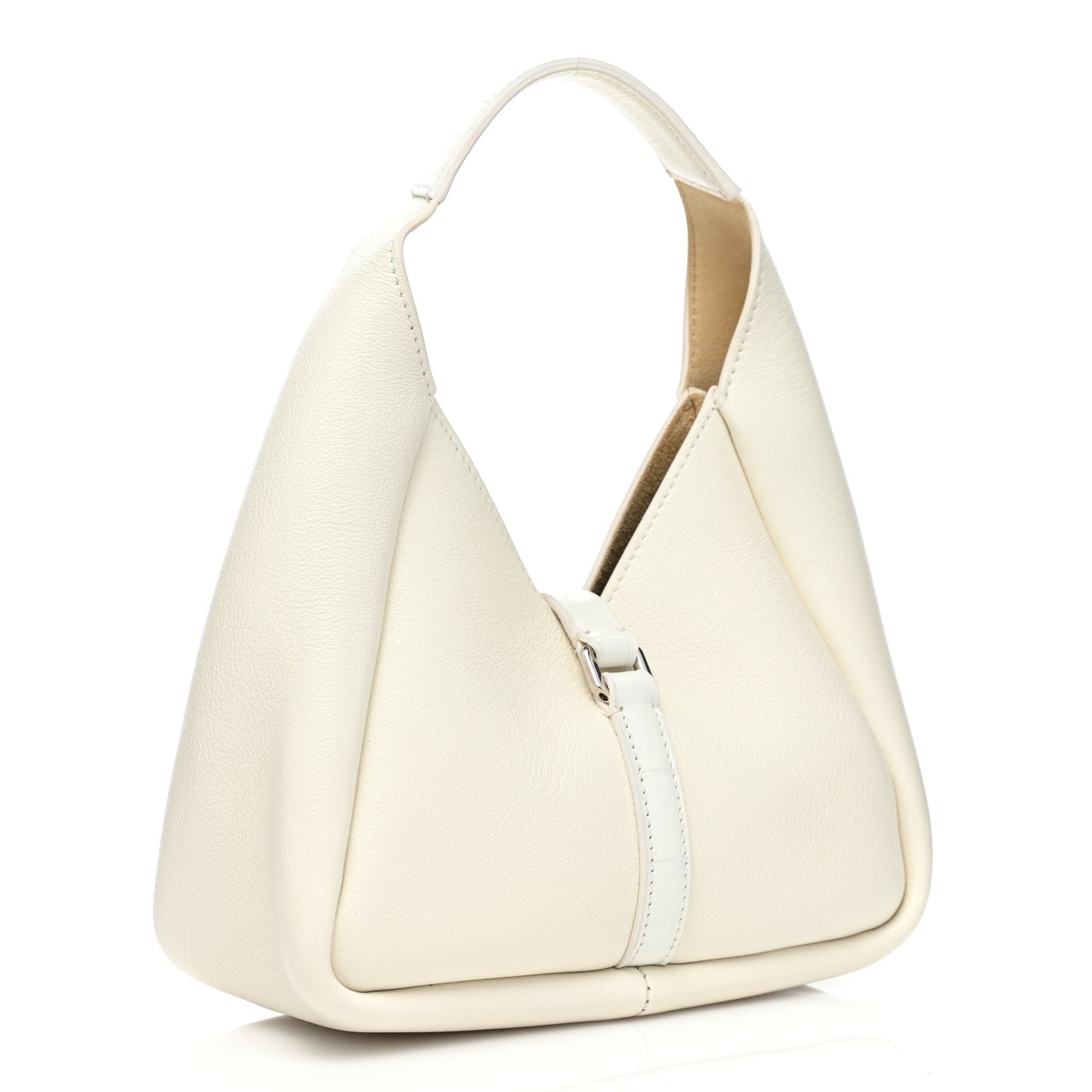 Textured Calfskin Mini G Hobo Ivory