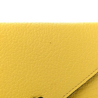 Miu Miu Goatskin Madras Forever Envelope Chain Pouch Yellow 10 of 10