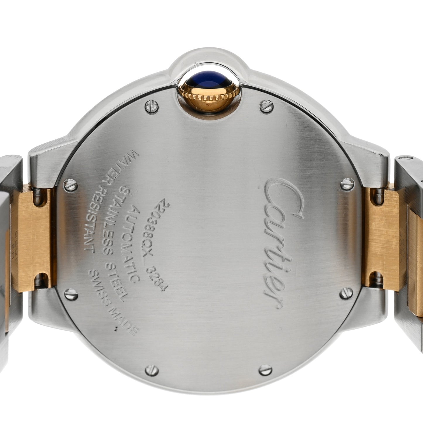 Stainless Steel 18K Yellow Gold 36mm Ballon Bleu De Cartier Automatic Watch