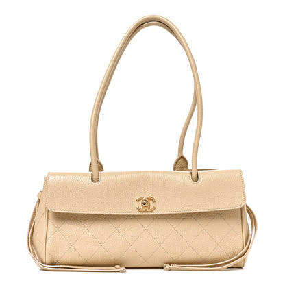Chanel Grained Calfskin Stitched Urban Essentials Small Shopping Bag Beige 1 of 10