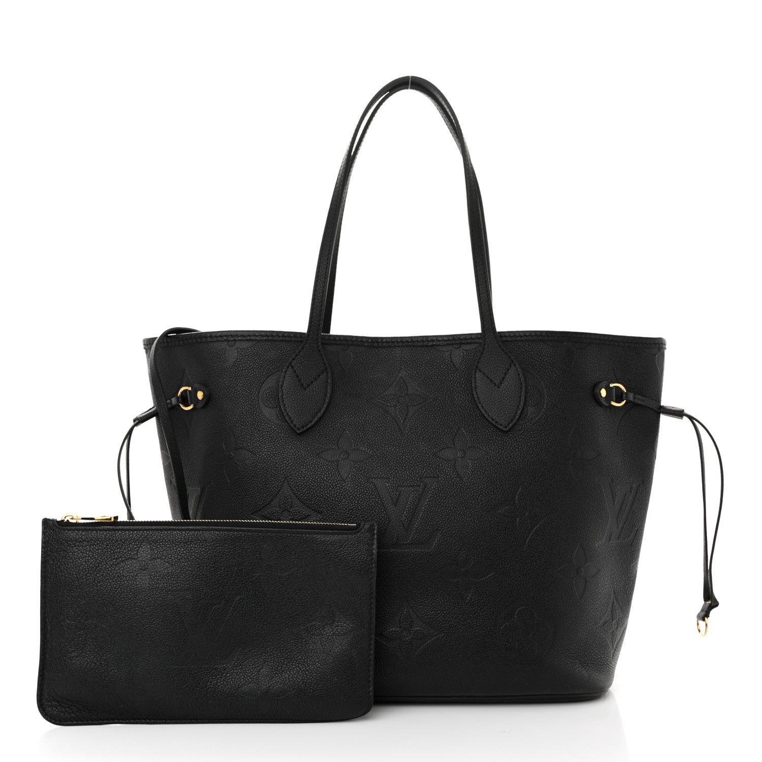 Louis Vuitton Empreinte Monogram Giant Neverfull MM Black 3 of 11