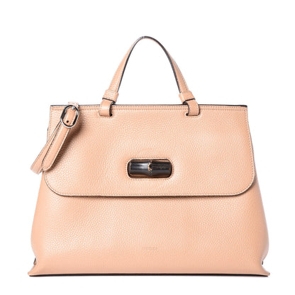 Gucci Cellarius Calfskin Medium Bamboo Daily Top Handle Bag Camelia 1 of 10