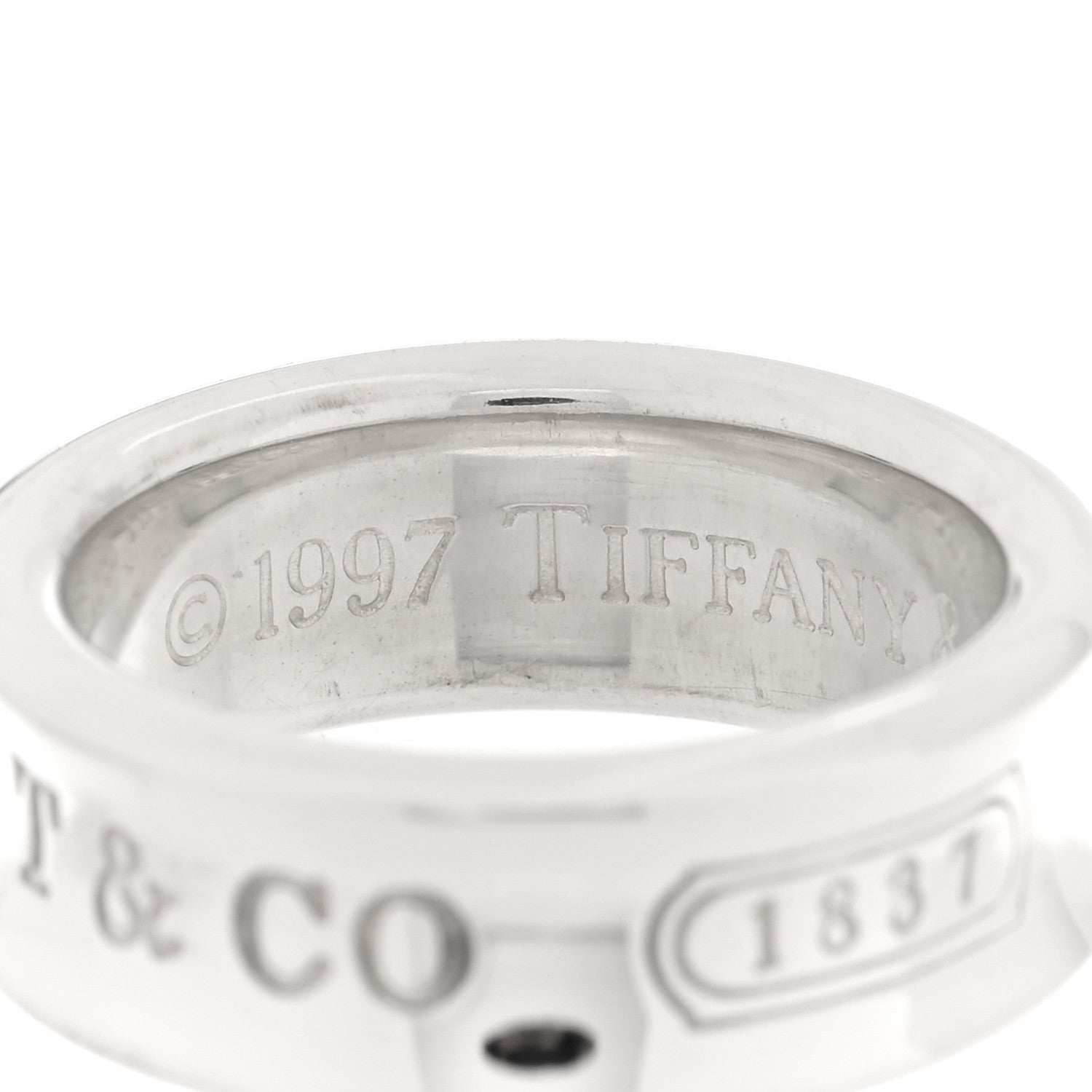 Tiffany Sterling Silver 1837 Band Ring 49 5 4 of 5