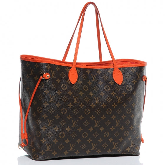 Monogram Articles de Voyage Ikat San Francisco LV Cup Neverfull GM Orange