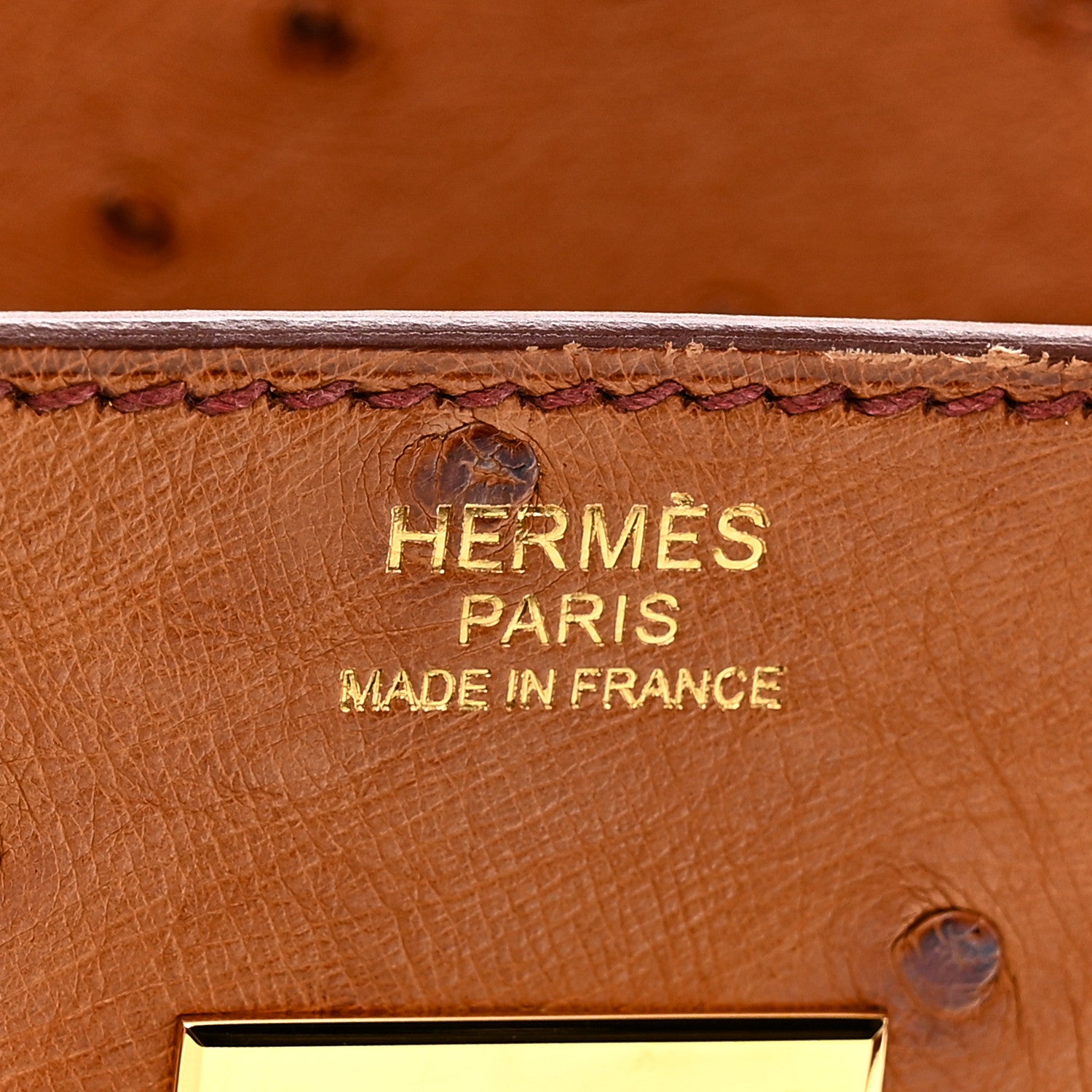 Hermes Ostrich Birkin 30 Cognac 6 of 11