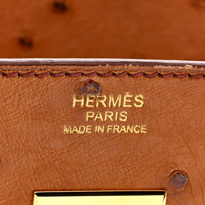 Hermes Ostrich Birkin 30 Cognac 6 of 11