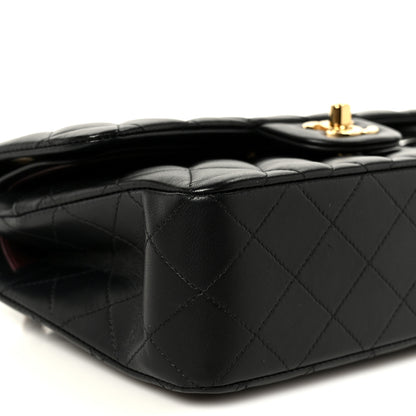 Chanel Lambskin Quilted Small Double Flap Black 10 of 11