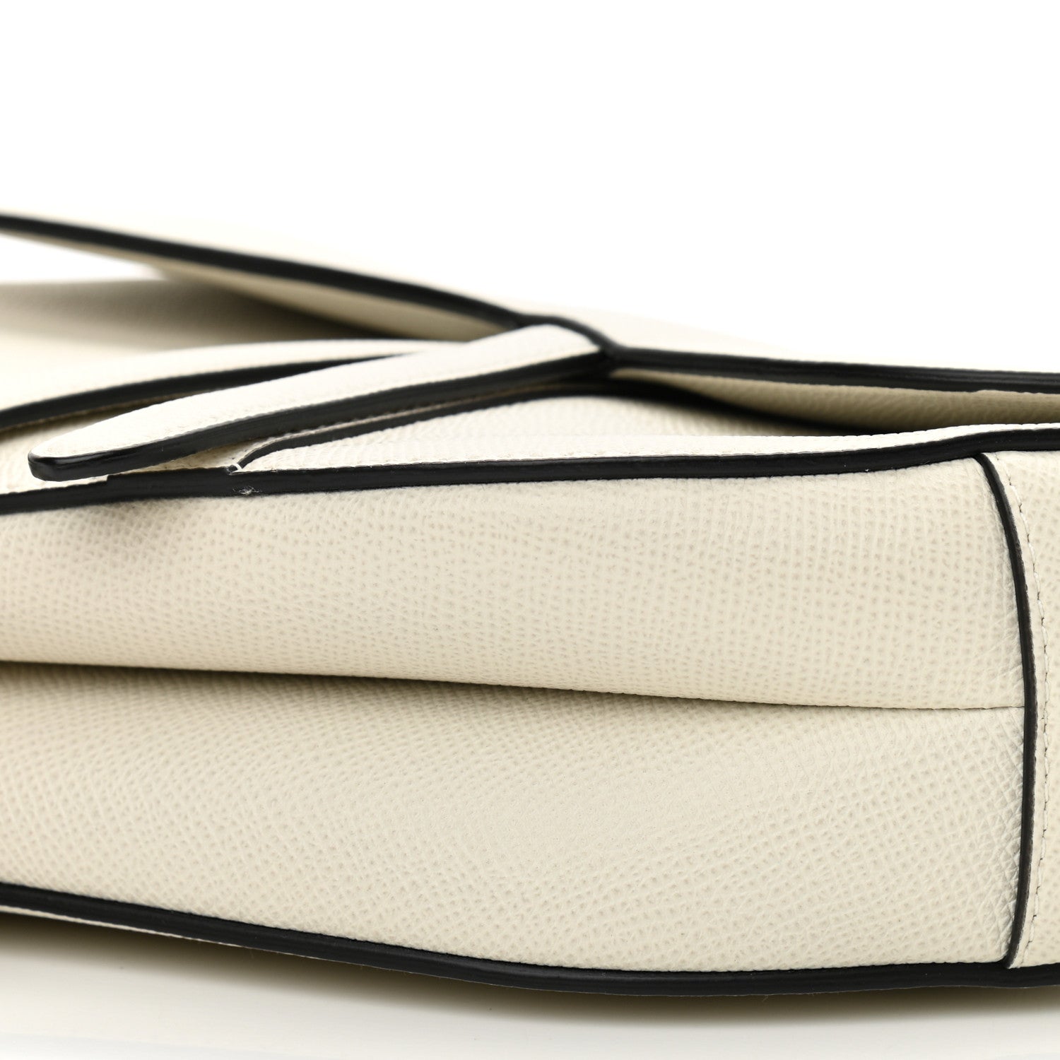 Christian Dior Grained Calfskin Saddle Bag White 10 of 10