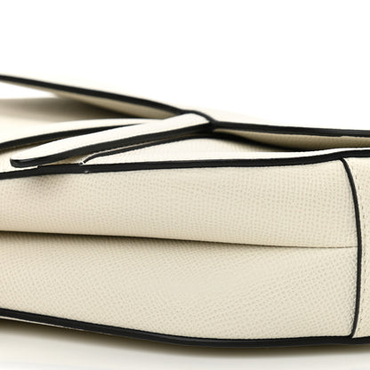 Christian Dior Grained Calfskin Saddle Bag White 10 of 10