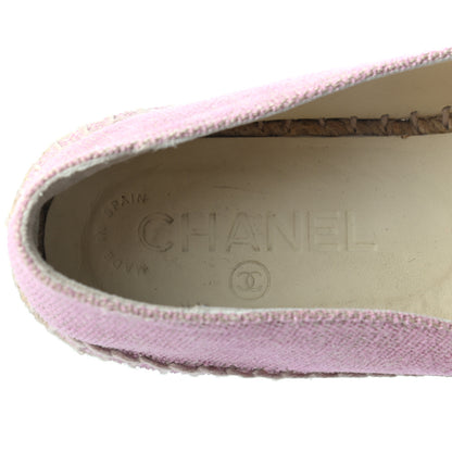 Chanel Toile Sequin CC Espadrilles 37 Pink Dark Pink 6 of 8