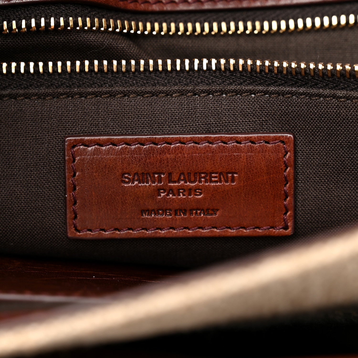 Saint Laurent Cotton Canvas Vintage Calfskin Monogram Medium Niki Chain Satchel Natural Chocolate 7 of 11