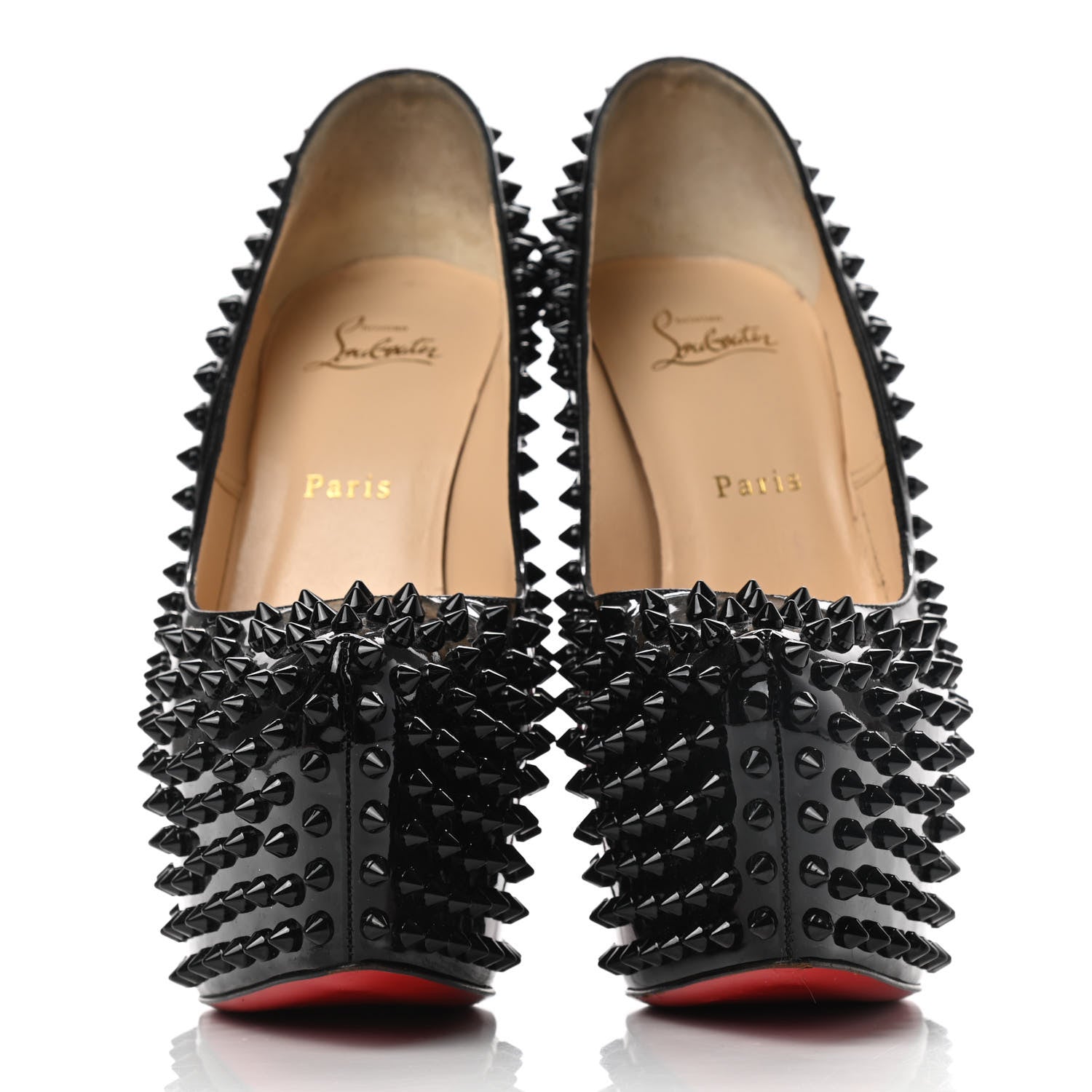 Christian Louboutin Patent Daffodile Spikes 160 Pumps 40 Black 2 of 8