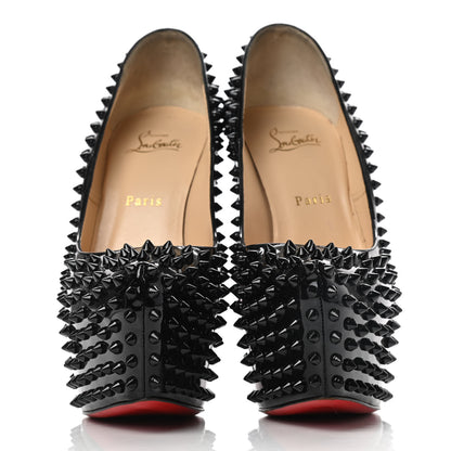 Christian Louboutin Patent Daffodile Spikes 160 Pumps 40 Black 2 of 8