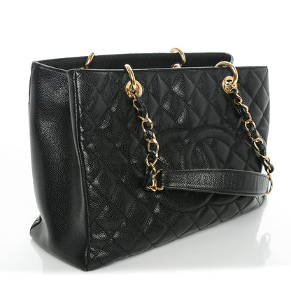 Chanel Caviar Quilted Grand Shopping Tote GST Black 8 of 11