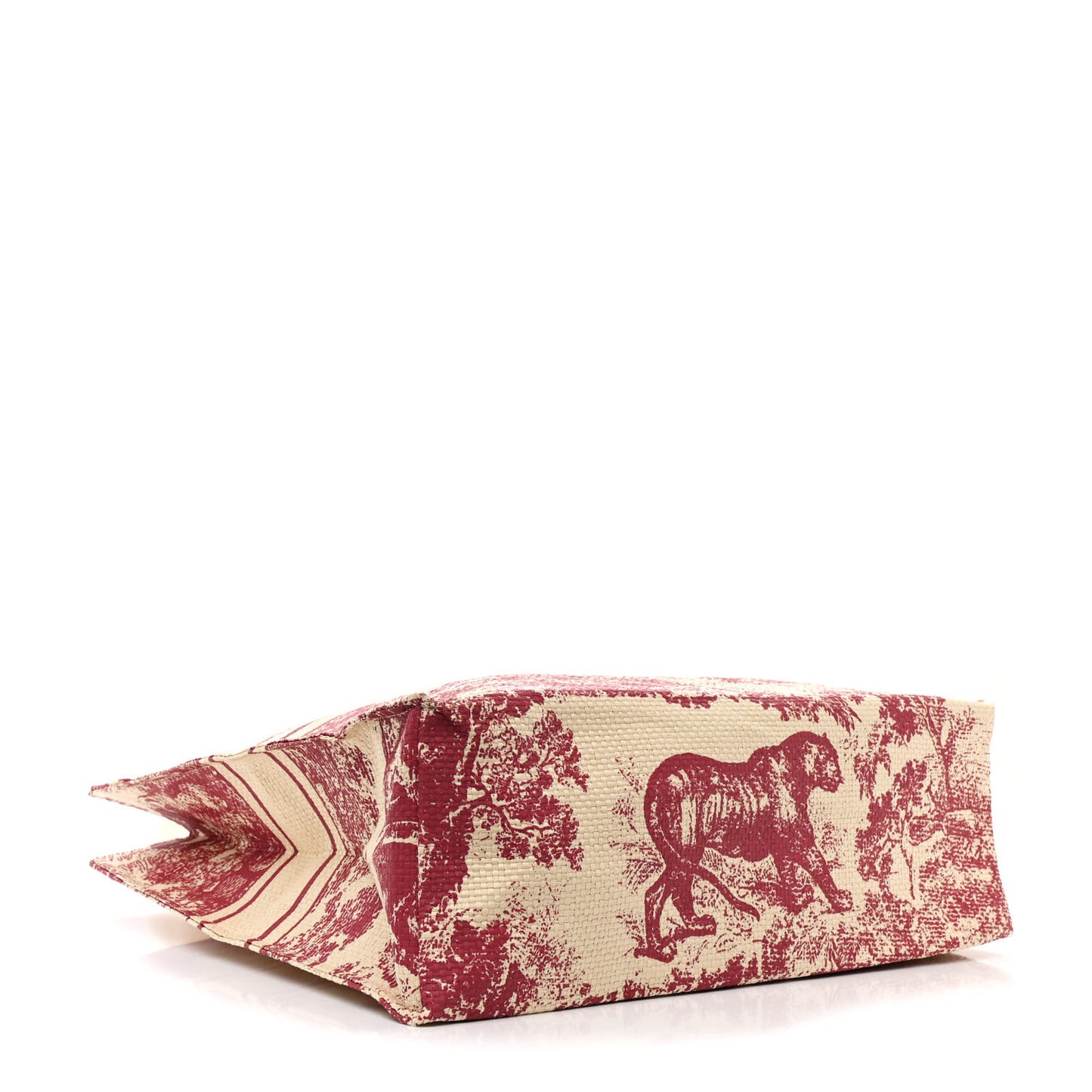 Straw Dioriviera Tote Red