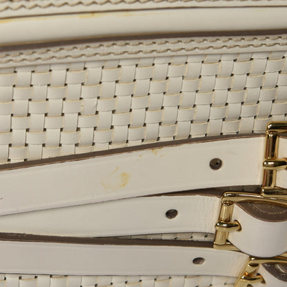 Burberry Bridle Calfskin Woven Alma Clutch White 7 of 13
