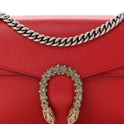 Gucci Dollar Calfskin Swarovski Crystal Small Dionysus Shoulder Bag Hibiscus Red 8 of 10