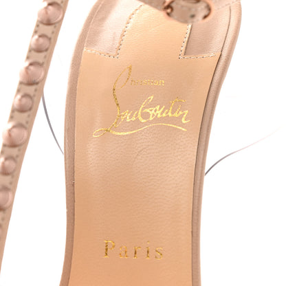 Christian Louboutin Kid PVC Nosy Spikes 100 Pumps 40 Nude 7 of 7