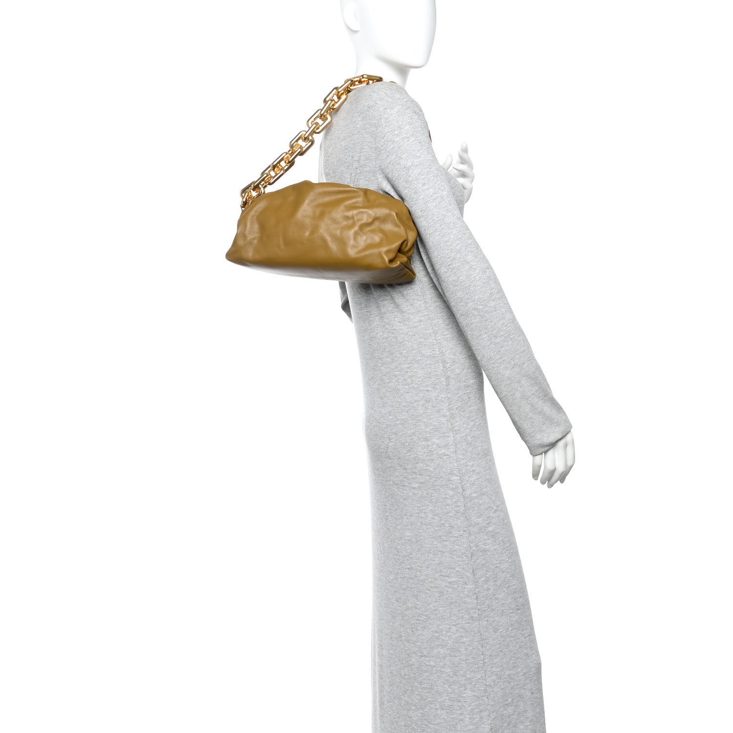 Bottega Veneta Calfskin The Pouch Chain Teak 1861327 – FASHIONPHILE