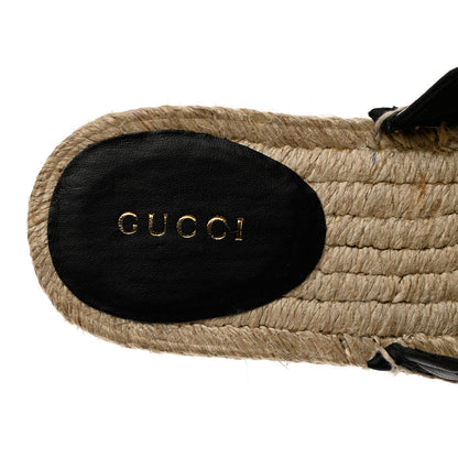 Gucci Nappa Matelasse GG Marmont Espadrille Slippers 36 Black 7 of 11