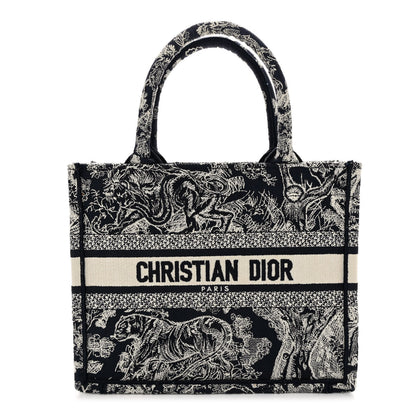 Christian Dior Canvas Embroidered Small Dioriviera Toile De Jouy Book Tote Blue 1 of 12
