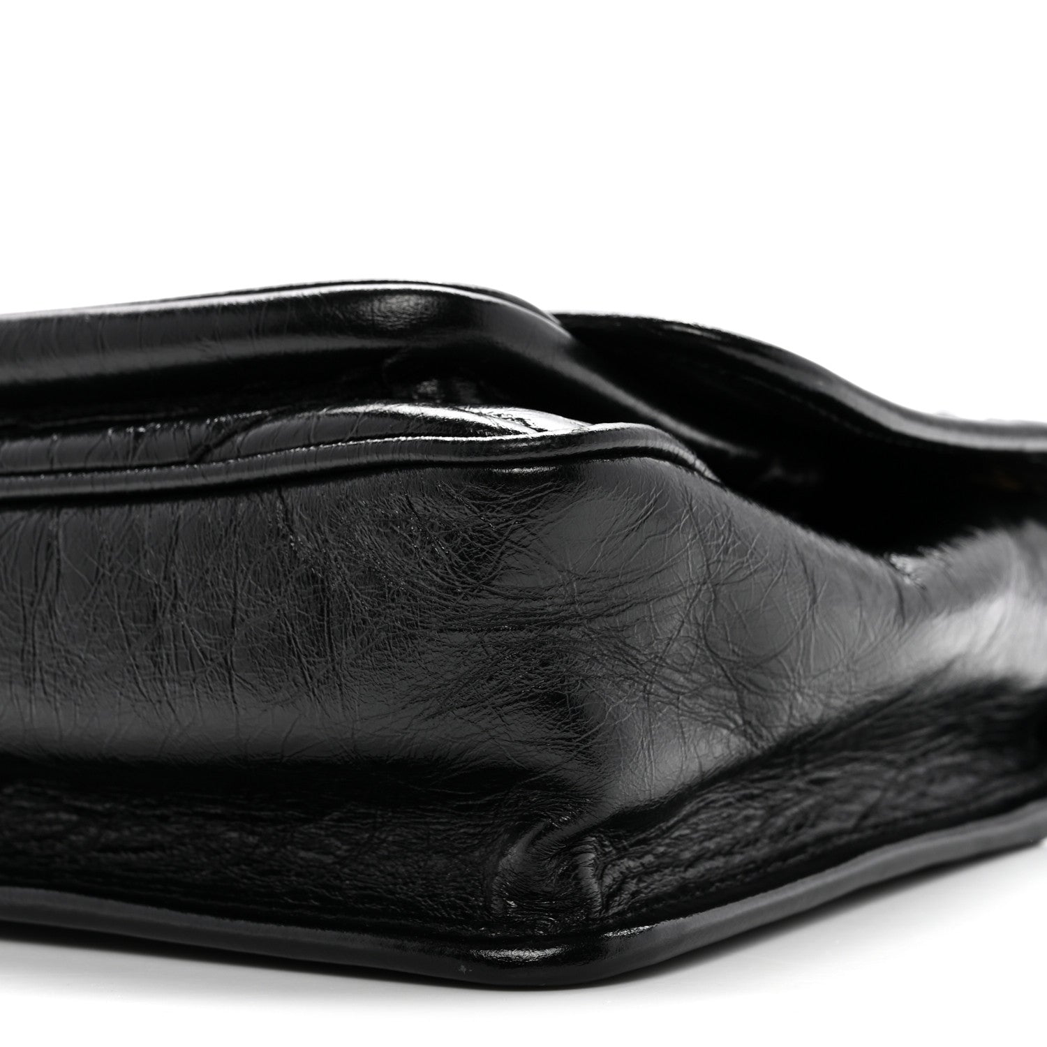 Saint Laurent Crinkled Lambskin Matelasse Monogram Baby Niki Chain Satchel Black 10 of 12