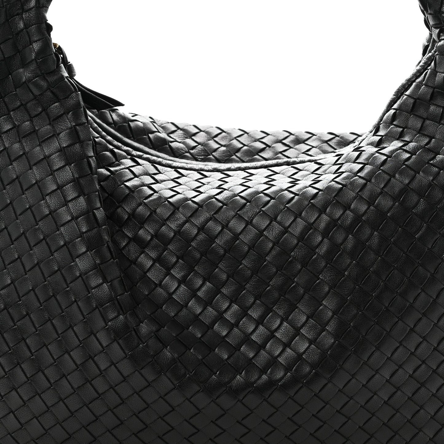 Nappa Intrecciato Large Veneta Hobo Black