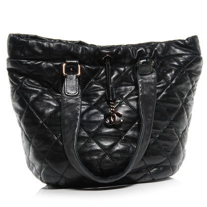 Chanel Lambskin Cloudy Bundle North South Tote Black 1 of 7
