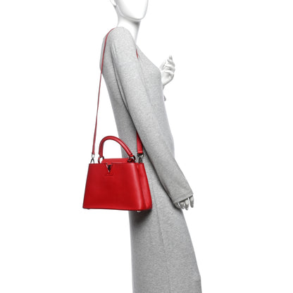 Louis Vuitton Taurillon Capucines BB Scarlet Red 2 of 10