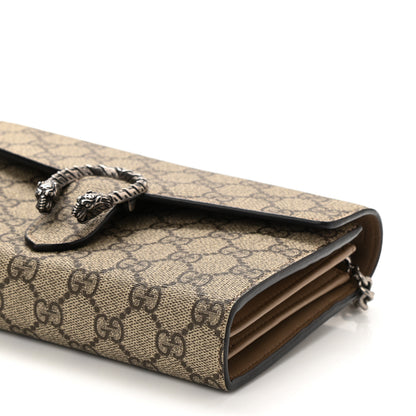 Gucci GG Supreme Monogram Mini Dionysus Chain Wallet Beige Taupe 10 of 11