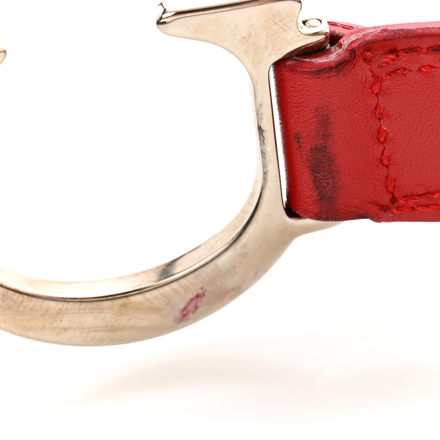 Christian Dior Canvas Hardcore Pierced Saddle Bag White Red Black 14 of 16