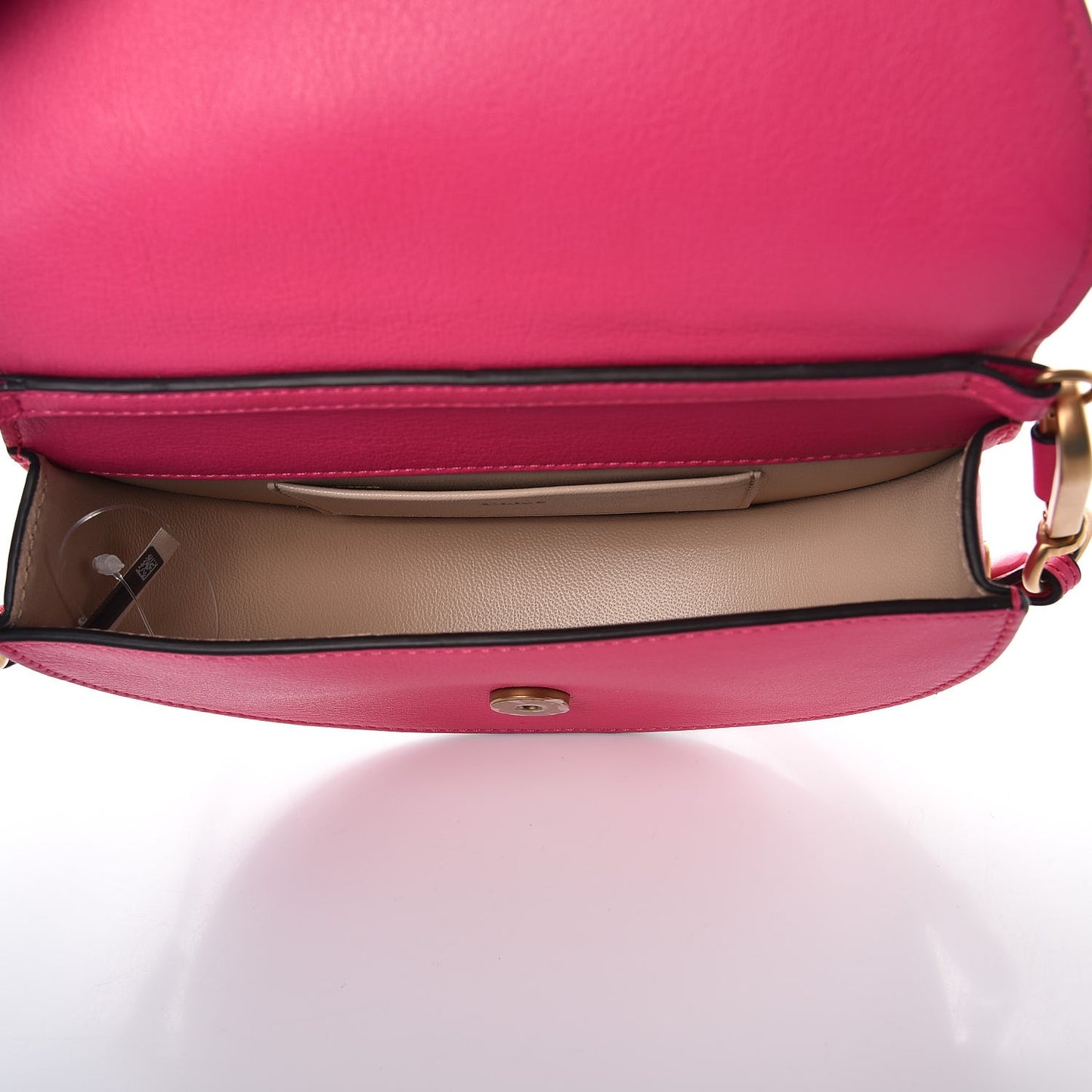 Calfskin Small Nile Bracelet Minaudiere Bag Fuchsia Rose