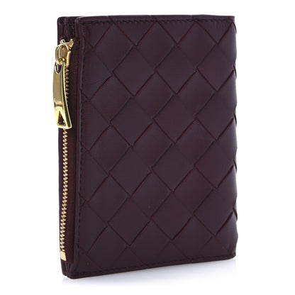 Bottega Veneta Nappa Intrecciato Small Bi-Fold Zip Wallet Barolo 3 of 8