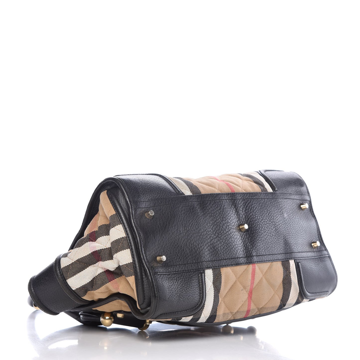 House Check Quilted Large Manor Tote Black