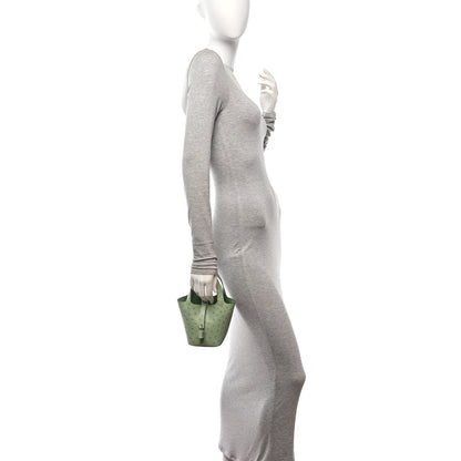 Hermes Ostrich Micro Picotin Lock Vert Criquet 2 of 10