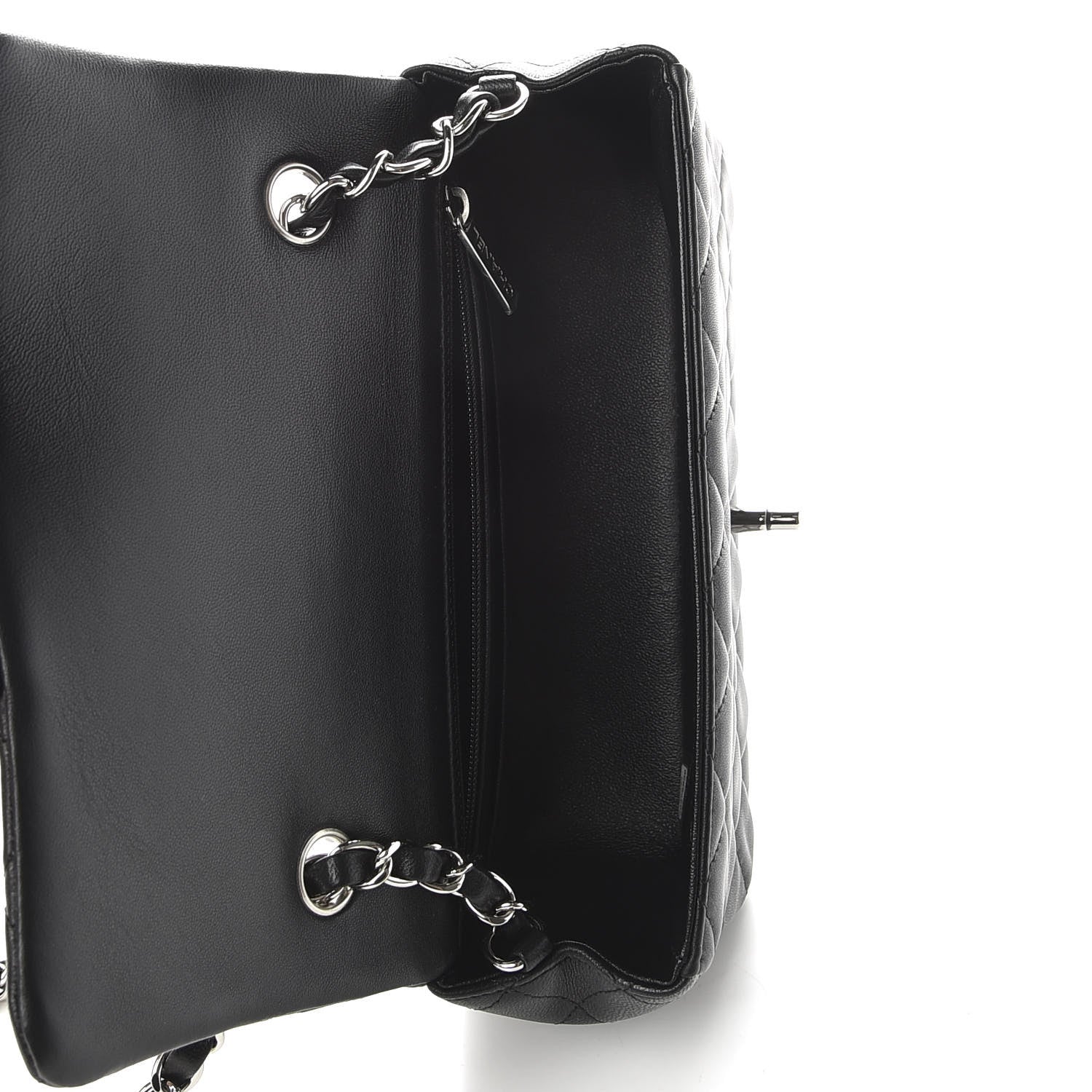 Chanel Lambskin Quilted Mini Rectangular Flap Black 5 of 11