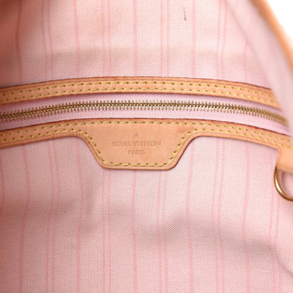 Louis Vuitton Damier Azur Delightful MM Rose Ballerine 6 of 19