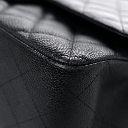 Chanel Caviar Quilted Jumbo Single Flap Black 9 of 19