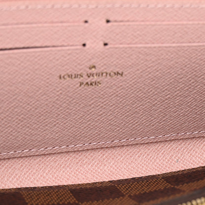 Louis Vuitton Damier Ebene Clemence Wallet Rose Ballerine 5 of 8