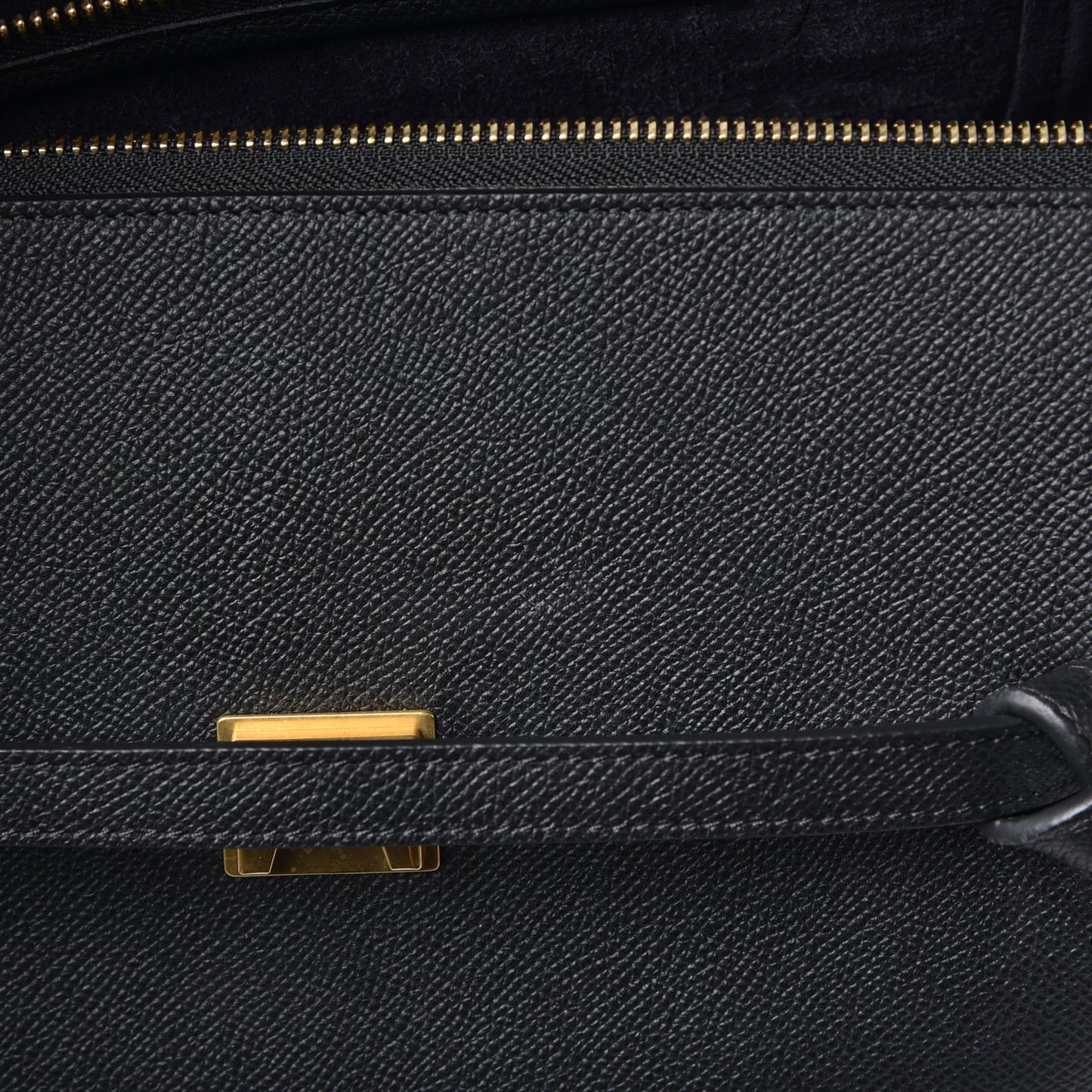 Grained Calfskin Mini Belt Bag Black