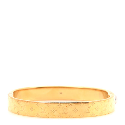Louis Vuitton Brass Monogram Nanogram Cuff M Gold 5 of 8